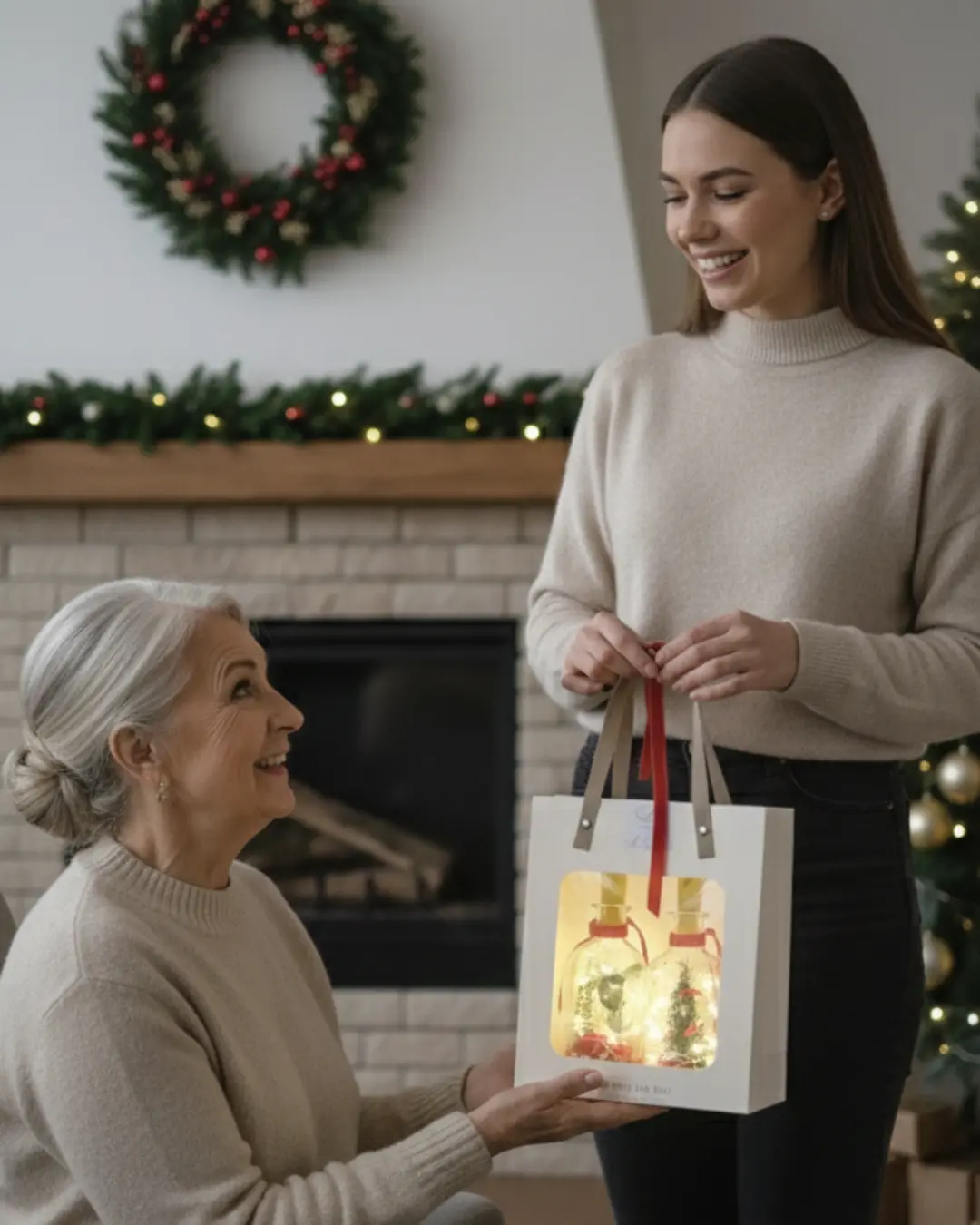 PACK NAVIDAD LUZ · 2 BOTELLAS CON LUZ LED - Imagen 4