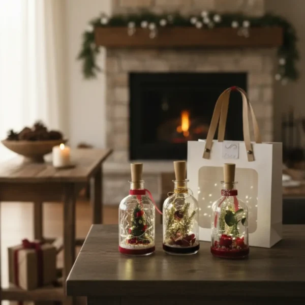 PACK NAVIDAD LUZ · 2 BOTELLAS CON LUZ LED